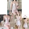 Youth Female Satin Sleep Dress With V Neck And Breathable Stretch Fabric For Home And Hotel Use