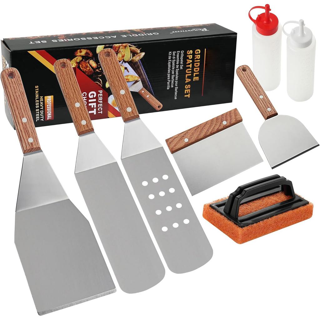 Barbecue Tool Set Outdoor BBQ Stainless Steel Teppanyaki Spatula Tools Barbecue Set