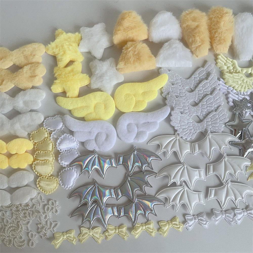 Cartoon Wing Bow Star Card Cover Decoration Sweet DIY Handmade Hairpins Accessories Gift Plush DIY Auxiliary Material Set