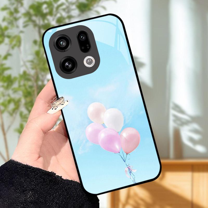 Handyhülle für OPPO Find X9 Pro FindX9 FindX8 X8Pro Kameraschutz Gehärtetes Glas Rückseite Stoßfest Hartes PC-Gehäuse Fundas Shell