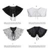 Sophisticated Sequins Quilted Cape False Collar Chinese Elegant Ruffled Lace Layering Shawl Clothing Accessory for Dress