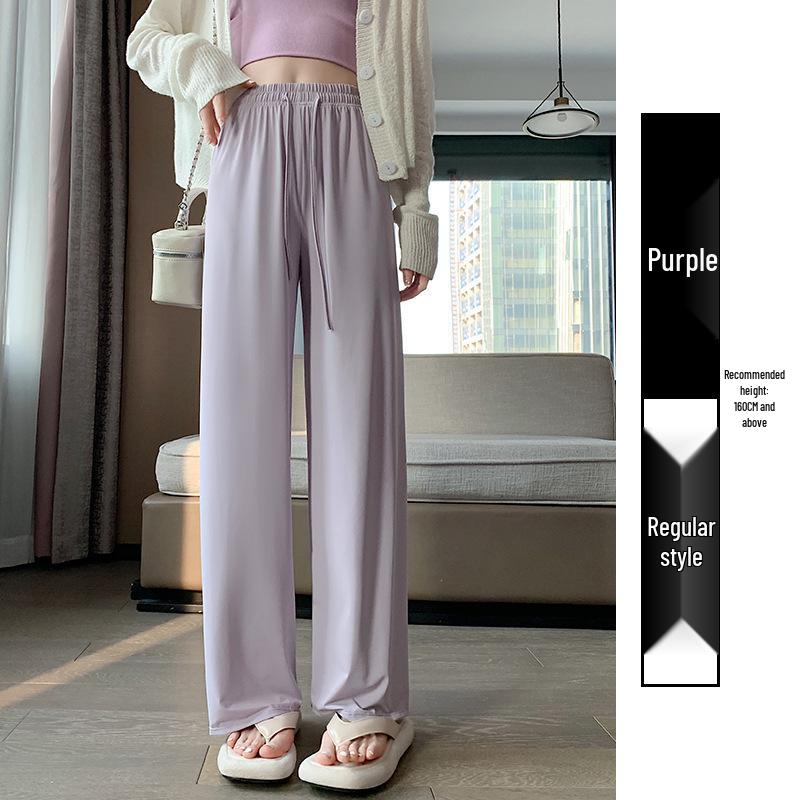 Women's Summer Ice Silk Sun Protection Quick-Dry Pants - Slim or Wide Leg Options
