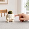 Guitarist Big Head Planter, Cute Smiling Face Flower Pot, Fun Guitar Player Plant Pot for Succulents Cacti Desk Shelf Decor