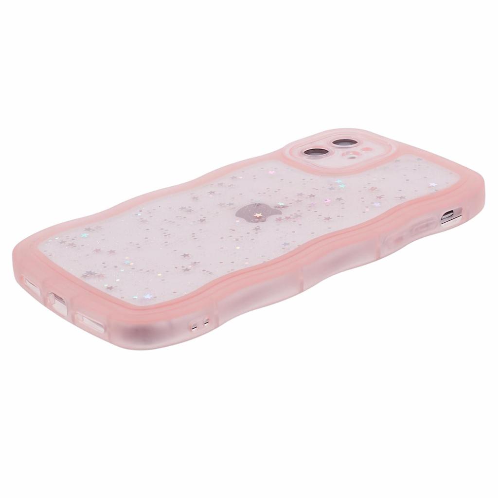 JTW Series for iPhone 12 Case Wavy Edge Star Sequins Epoxy Phone Cover