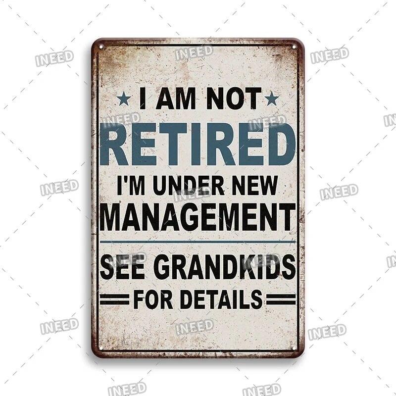 Funny Sentence Tin Sign Decorative Vintage Shabby Metal Sign Decor Metal Plate for Garage Man Cave Bar Pub Home Wall Decor