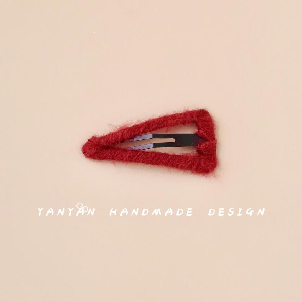 Children's Woolen Triangle Hair Clip - Autumn/Winter Accessories for Girls and Babies