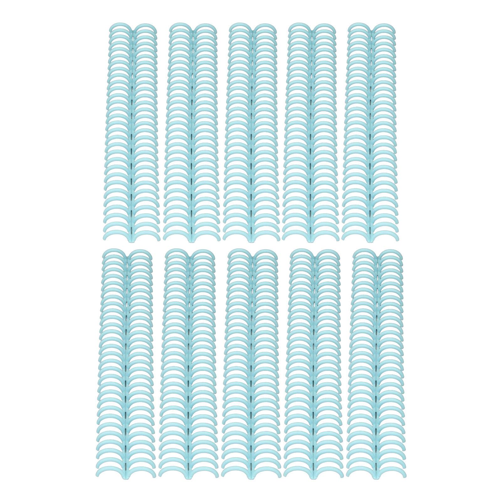 10 stuks Kamrugbindruggen 150 pagina's 30 ringen Plastic bindkammen Gemakkelijk te openen en te sluiten Toevoegen 19 mm voor