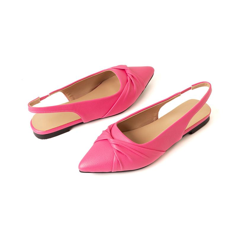 Women's Flat-soled Sandals Summer New Comfortable Versatile Pointed Large-size Sandals