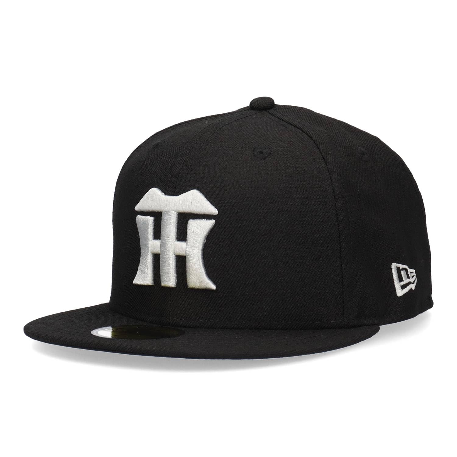 

New Era 59FIFTY Custom Hanshin Tigers Black x Size 7 Cap, Cloud, 1/4 (Approx. 57.7cm)
