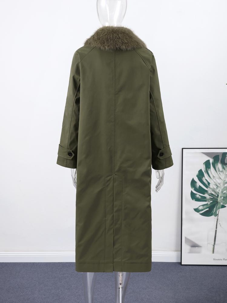 Damen V-förmiger Übersetzungs-Langarm-Einreiher-Mantel