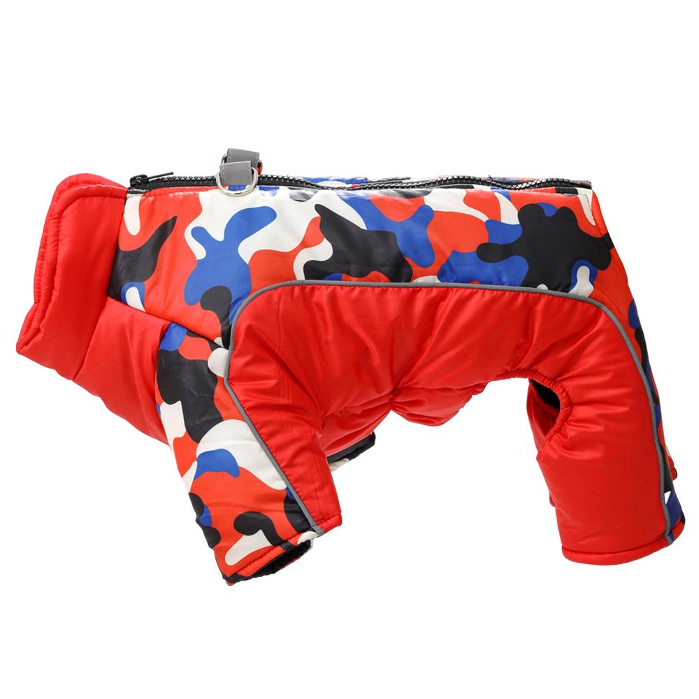 Verdickte Hunde-Overalls Winter Winddicht Warme Welpenjacke Für Kleine Mittelgroße Hunde Mit D-Ring Elastizität Reflektierend Chihuahua Yorkshire Haustierkleidung