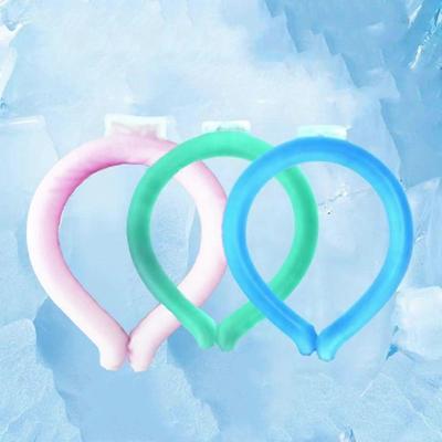 Cooling Neck Ring for Heat Relief, Reusable Ice Cushion Pillow, Portable Summer Cooling Wrap Less