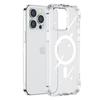 Joyroom Magnetic Defender Clear Rugged Case with Hooks & Stand for iPhone 14 Plus, MagSafe Compatible