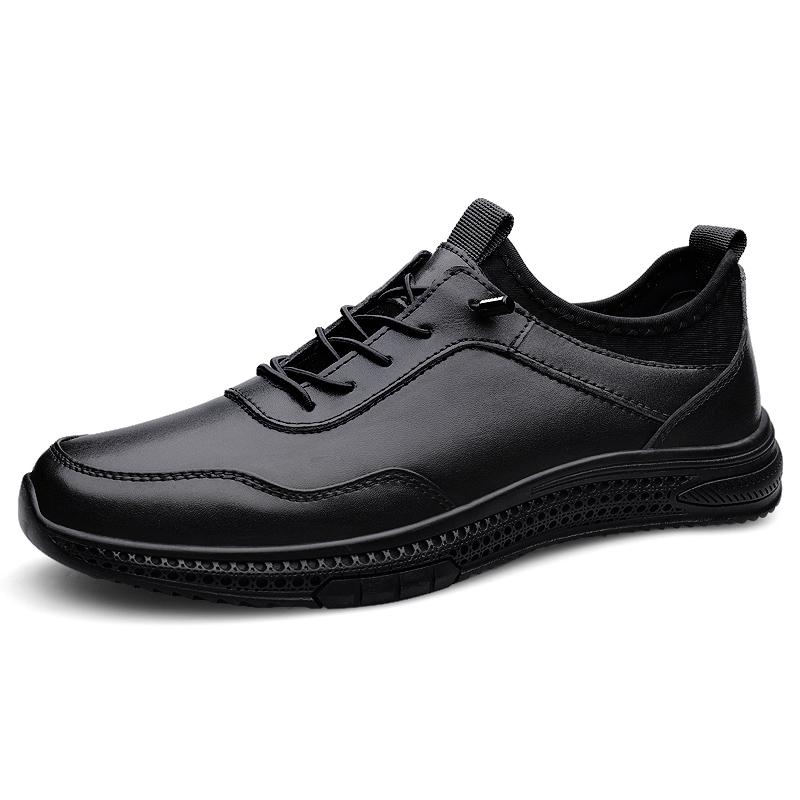 New Genuine Leather Men's Formal Shoes Outdoor Comfy Business Dress Shoes Man Breathable Office Business Shoes Walking Sneakers