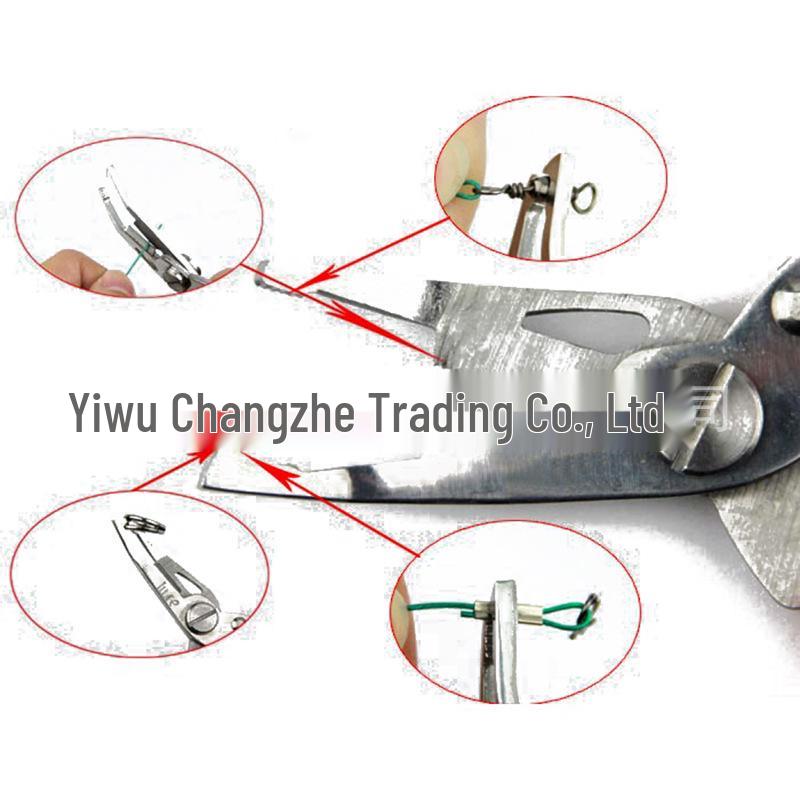 Stainless Steel Bent Nose Fishing Pliers with Dyneema Line Cutter - Small, Multifunctional Lure Tool