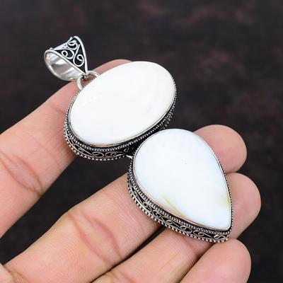 Mother Of Pearl Pendant Handmade Jewelry Real Gemstone Pendant 925 Sterling Silver Pendant Mother Of Pearl Jewelry Vintage Pendant For Gift