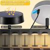 Solar Table Lamp Dimmable LED Desk Lamp Waterproof Cordless Table Lamp Rechargeable Night Lamp for Garden Terrace Camping