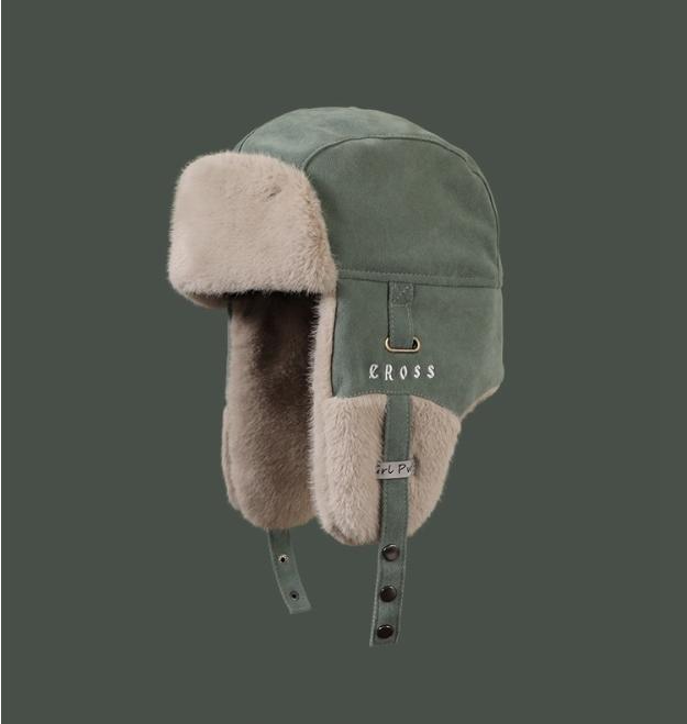 

Зимова товста тепла універсальна шапка для жіночого катання на велосипеді на відкритому повітрі One Size зелений