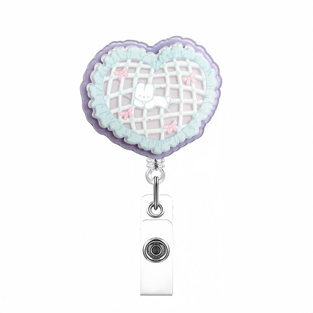 Acrylic Badge Reel Clip Retractable Nurse Badge Reel Work Card ID Badge Holder  Name Holder