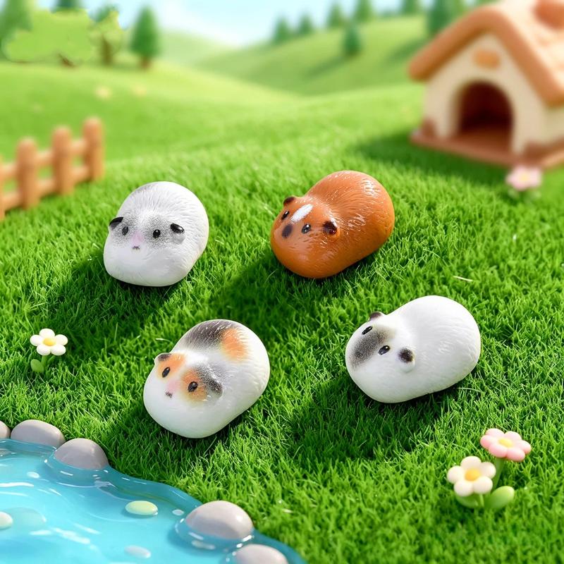 10/20Pcs Mini Guinea Pig Figurines Resin Cavy Miniature Animals Figurines Fairy Garden Miniature Moss Landscape Diy Crafts