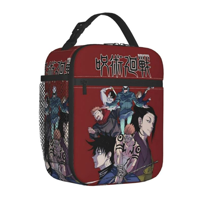Spell Battle Printed Portable Student Lunch Bag Outdoor Bento Bag Insulated Lunch Box Bag Spell Return Battle