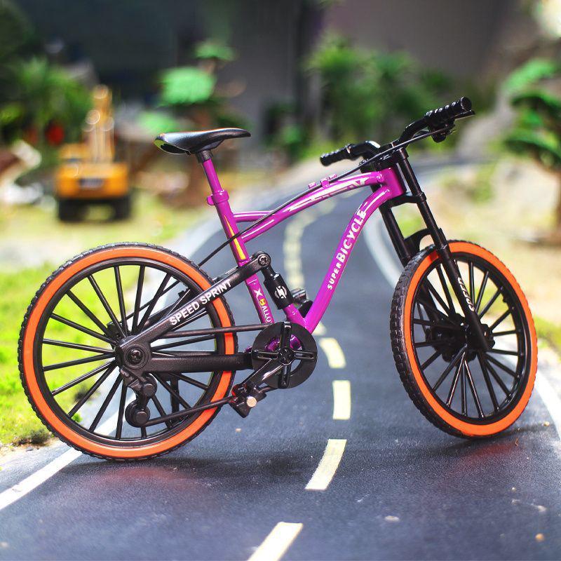 Alloy Mountain Bike Model - Downhill Simulation Metal Ornament & Children's Toy
