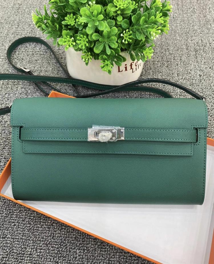 Sac femme première couche cuir de vachette bandoulière réglable long portefeuille KL bandoulière unique bandoulière fermeture éclair cuir de vachette petit sac carré tendance