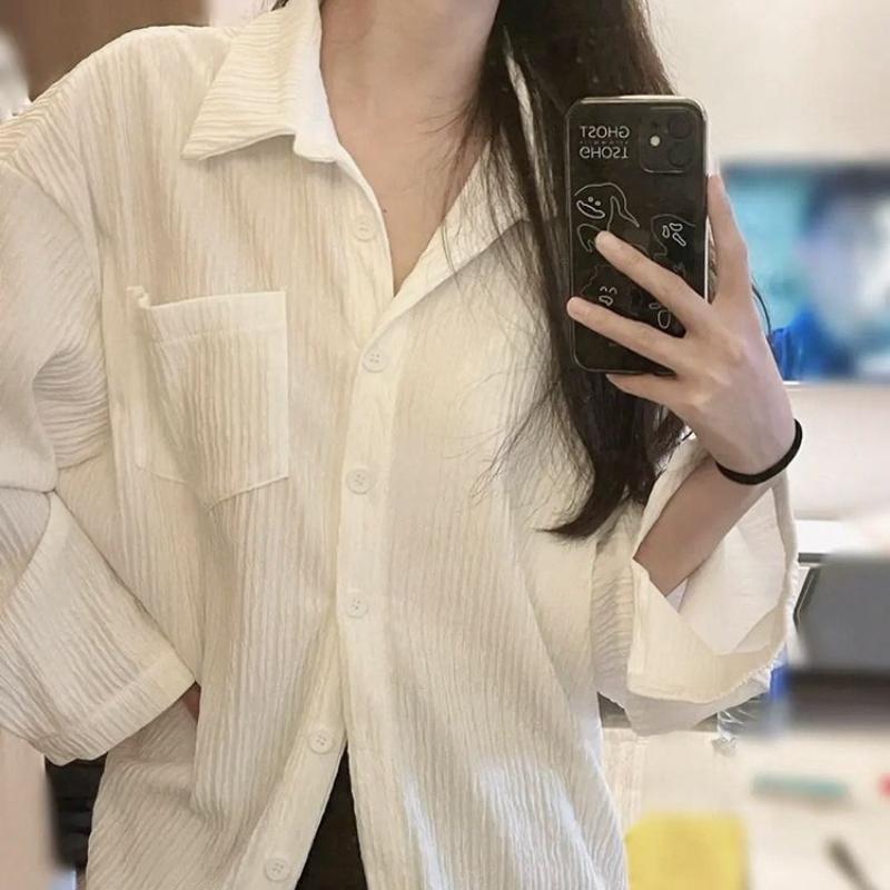 Shirt Top with A Sense of Design for Women Niche Style Thin Summer Shirt Coat Women's Sunscreen Cardigan Outerwear