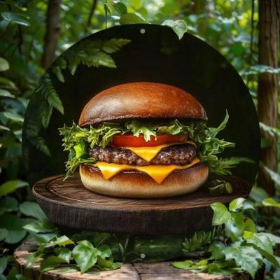 Vintage Hamburger Metal Wall Decor for Bar Kitchen Living Room
