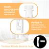 12 Pieces Vertical Blinds Replacement Stem and Gear Vertical Blinds Components Accessories Window Valance Curtain Clip Bracket Control Wand Plastic