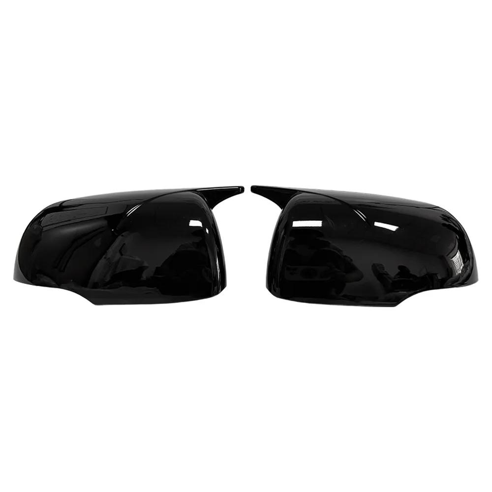 OX Horn Door Mirror Cover For Kia Picanto Mroning 2012-2025 Glossy Black Carbon Fiber Car Rearview Accessories Decoration