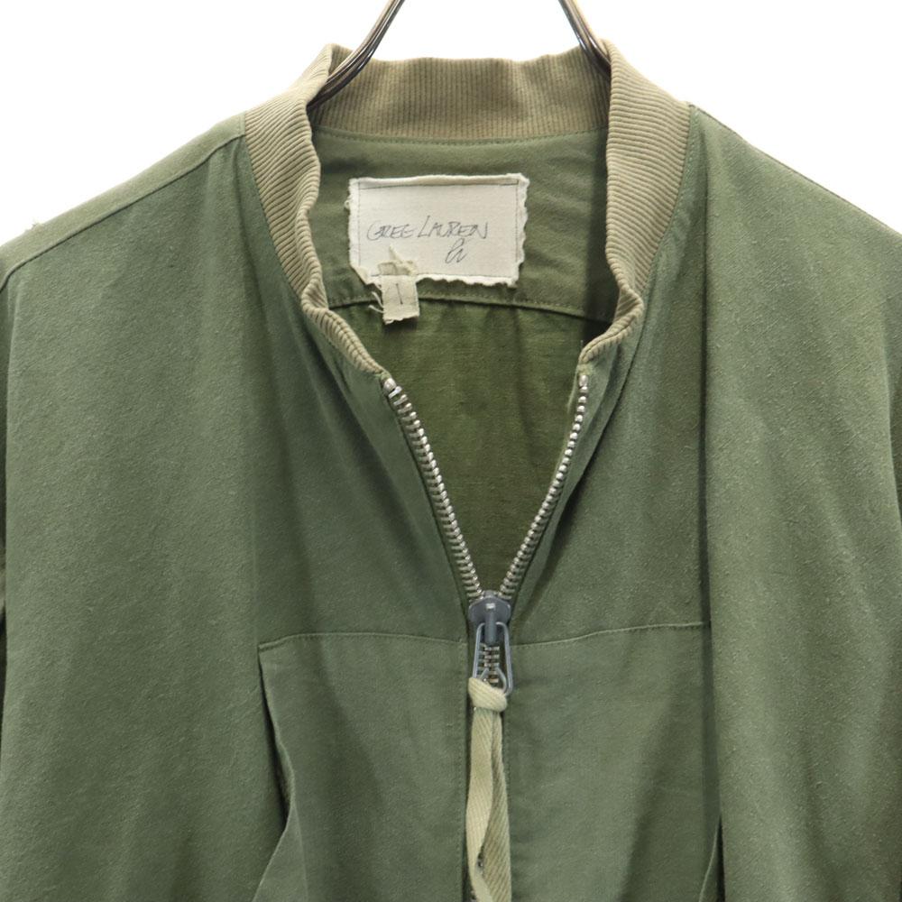 GREG LAUREN Made in USA Long sleeve Zip jacket 1 Khaki Men's Used