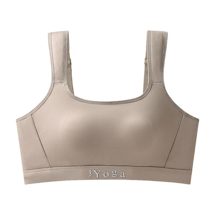 Lifting and shaping sports women's shock-proof running big breasts showing small rabbit ears yoga clothes fixed cup thin bra