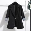 Damska wiosenna i letnia marynarka w jednolitym kolorze modny garnitur slim fit Casual siedmiominutowa bluzka z rękawami cienki odcinek biurowa, damska marynarka