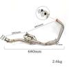 Slip On Stainless Steel Motorcycle Exhaust Middle Pipe And Front Link Pipe Full System For Yamaha YZF R25 R3 MT03 MT25