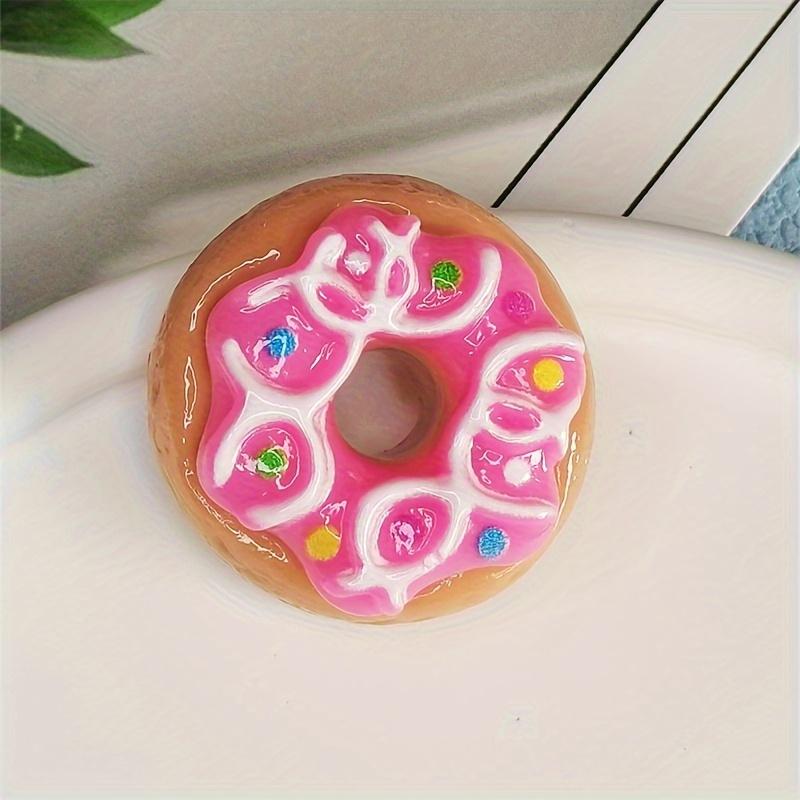 6pcs Adorable Mini Donut Shaped Refrigerator Magnets - Colorful Kawaii Decals for Fridge, Whiteboard, and Office Kitchen Decor