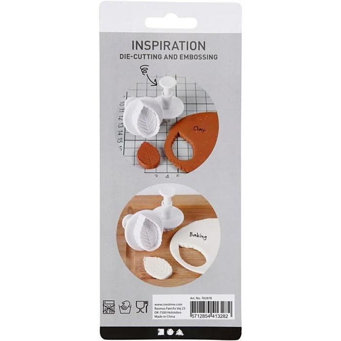 Emporte-pièces à poussoir - Feuilles - 3 pcs - Plastique - Compatible lave-vaisselle