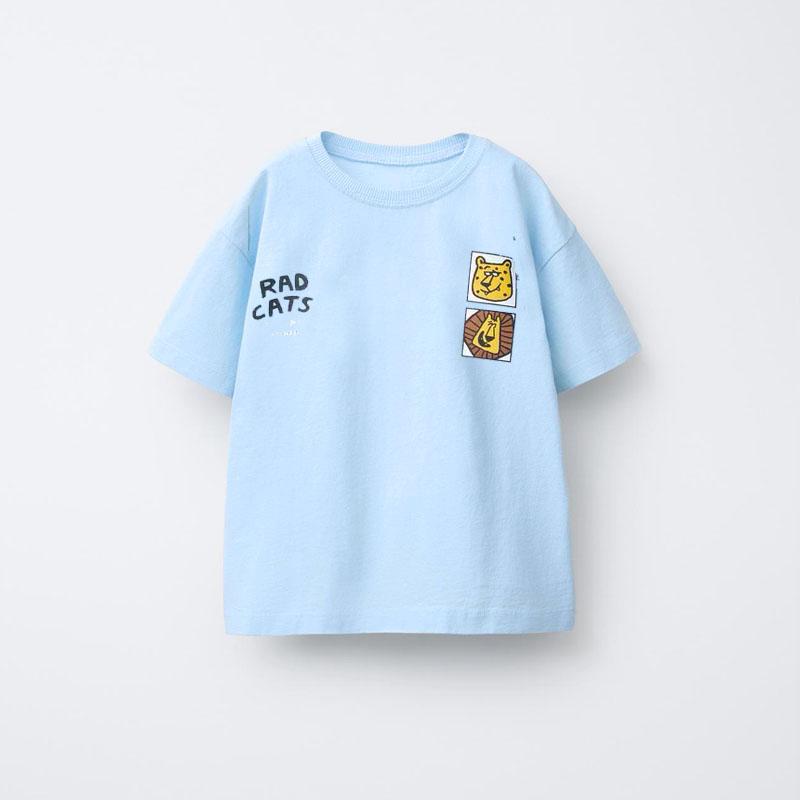 Cute Tees Casual Loose Short Sleeve Tops New Design Tops Summer Clothing Boys Girls Baby Simple Crewneck Tees Printing T-shirt