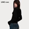 Jin Yujie Women's 100% Merino Wool Hooded Knit Sweater