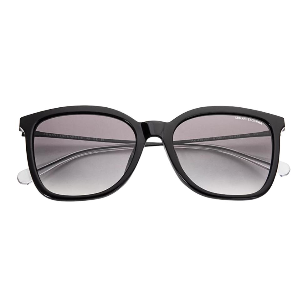 Emporio Armani Avant-Garde Luxurious Square Sunglasses Unisex Sunglasses Glossy-Black AX4151SF-815811