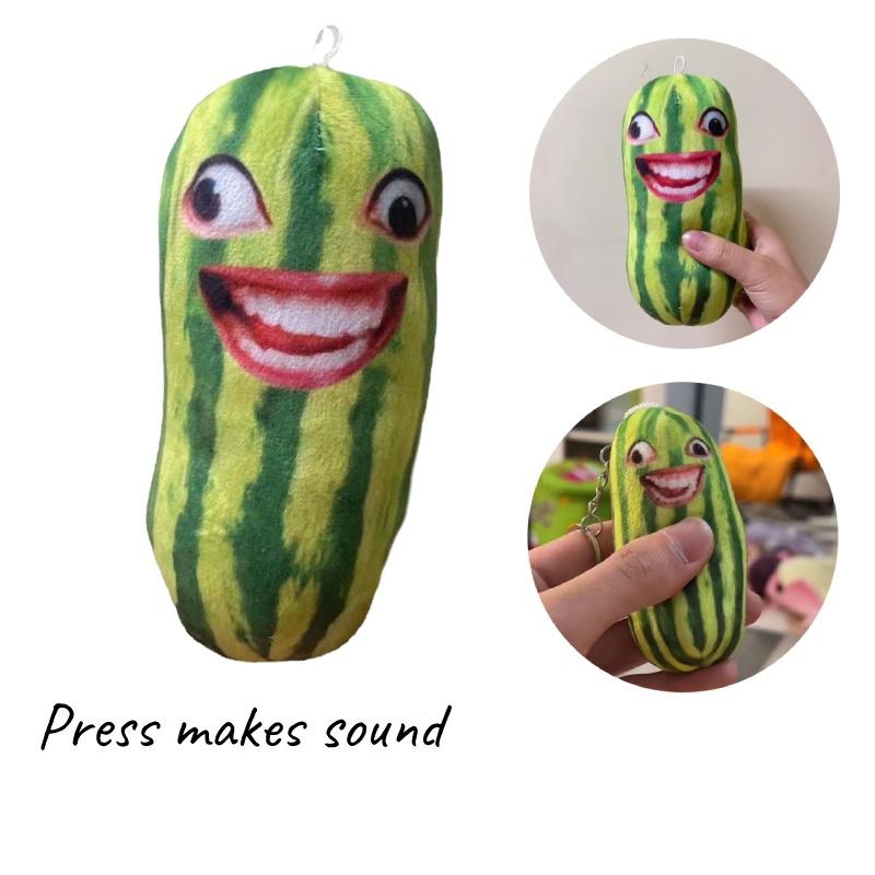 Talking Watermelon Slice Plush Toy Adorable Pp Cotton Stuffed Animal For Kids And Adults