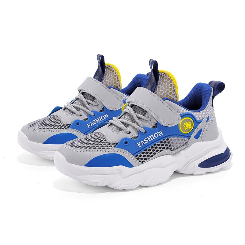 Sommer Jungen/Mädchen Hohl Mesh Fliegen Woven Velcro Ultraleicht Kinder Casual Sneakers