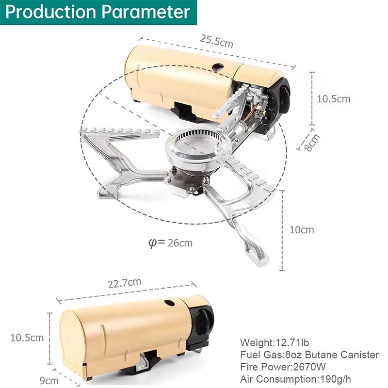 Portable Camping Stove 2600W Foldable Butane Camping Gas Stove with Carrying Bag Outdoor BBQ Picnic Gas Burner Stove JT473
