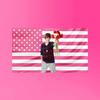 JJustin Bieber Nostalgisches Wandtuch Junger Justin Flaggenstil Dekoration Niedliche Pop-Ikone Kunst für Studentenwohnheim Frat-Zimmer Belieber Geschenk