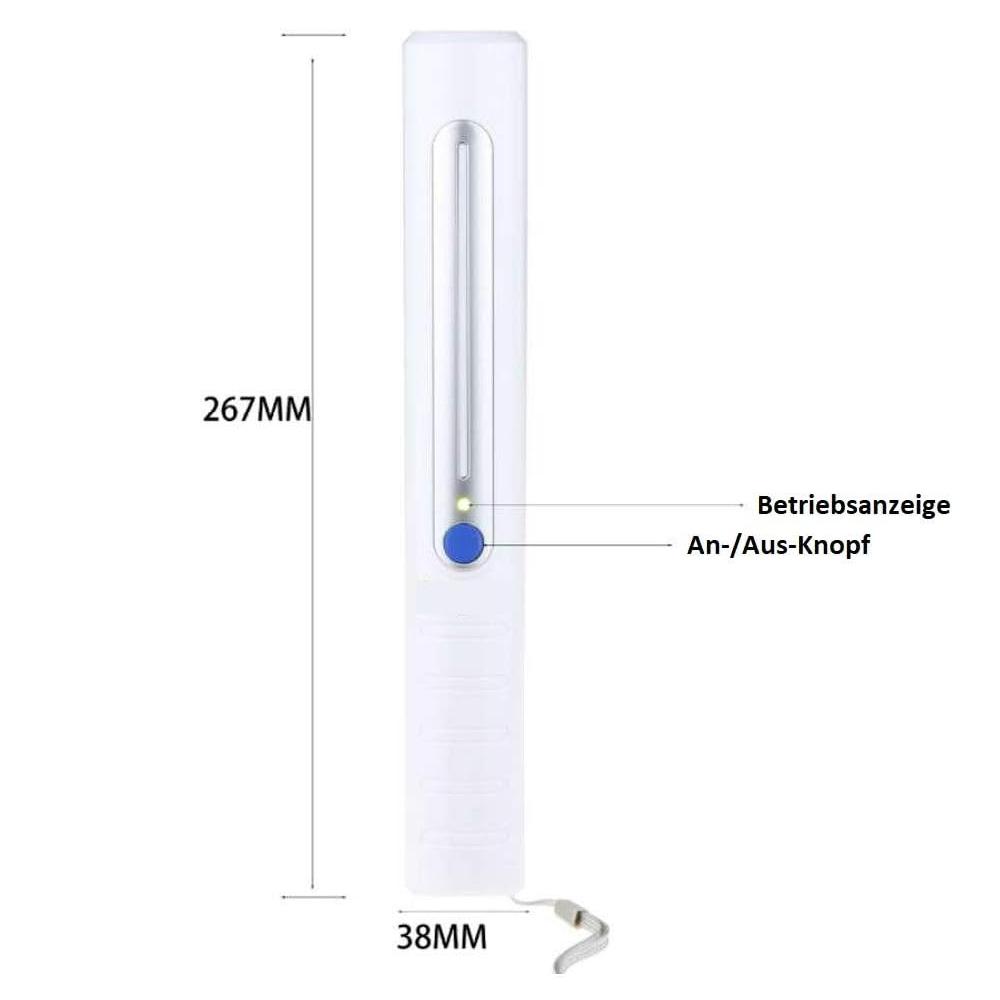 UV-C Disinfectant Lamp High-efficiency Disinfection Against Bacteria Mould Germs Portable UV Sanitizer for Bedroom Travel Office