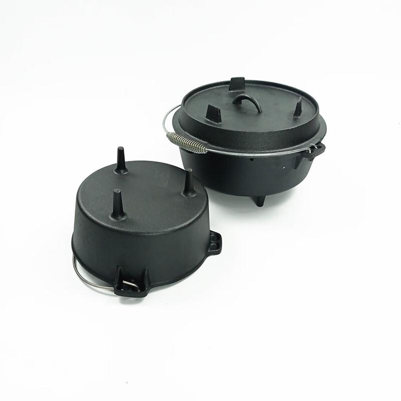 ZISIZ Cast Iron Outdoor Dutch Oven 37CM