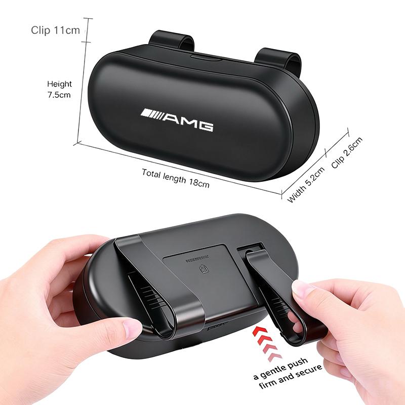 Car Sunglasses Box Glasses Holder Auto Sun Visor Organizer For Mercedes Benz AMG GLC W203 W206 W220 W205 W211 W212 W201 W168 GLE