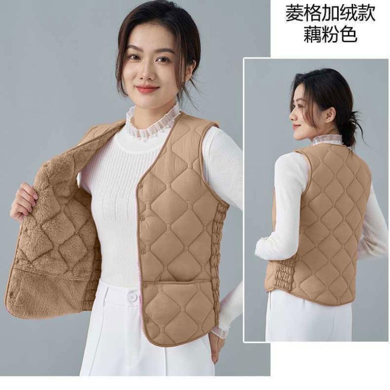 Autumn and winter new cotton vest inner wear women's light and slim short cold and warm inner tank vest