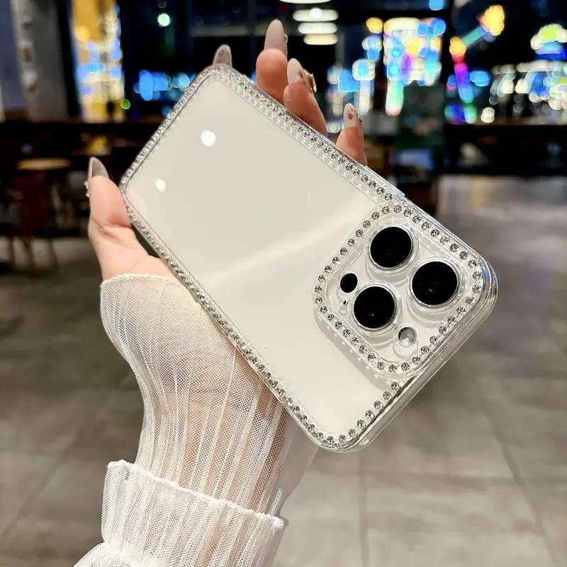 Luxury Glitter Bling Diamond Clear Phone Case For TECNO Camon 40 30 Pro 4G 5G 12 15 TECNO Pop 10C 9 8 7 Pro Pop 6 GO Soft Cover