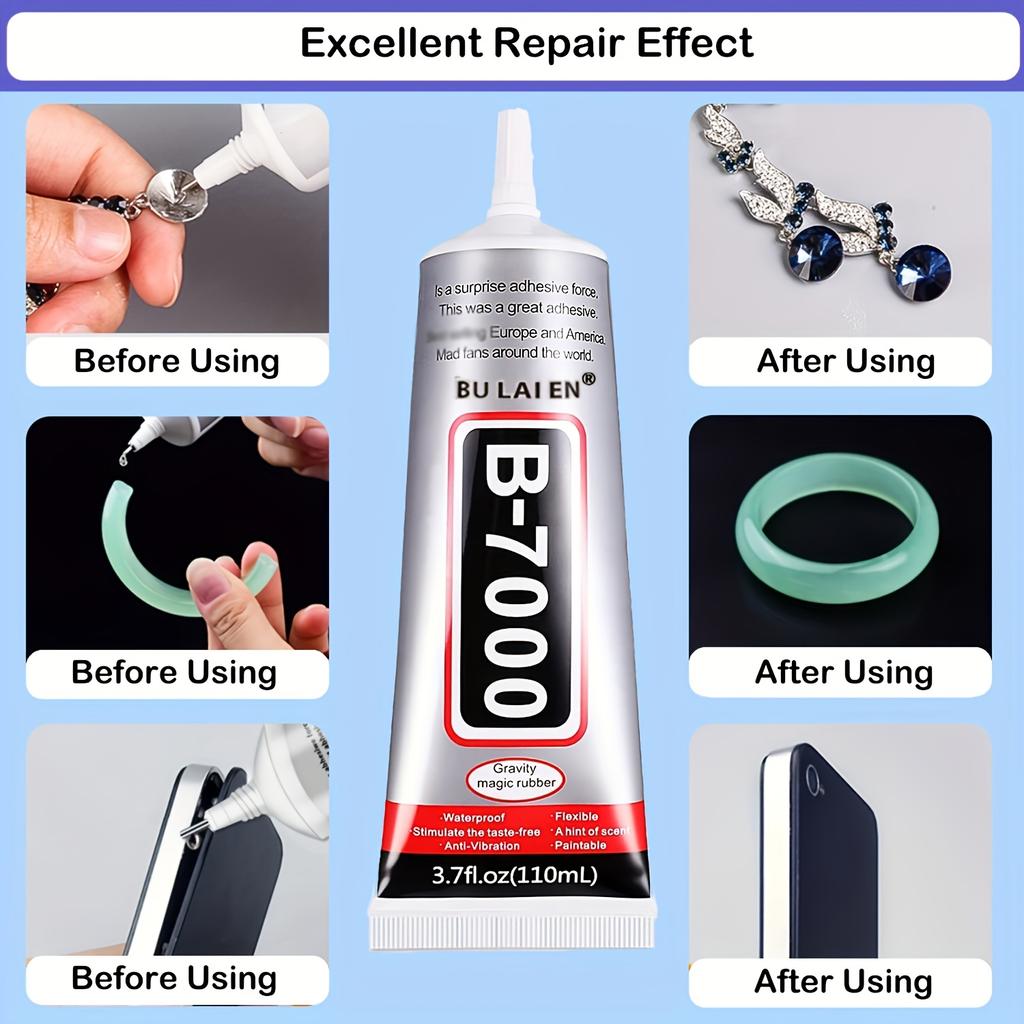 B7000-E8000 Adhesive – Waterproof, Transparent Epoxy Resin Adhesive for Jewellery and Mobile Phones